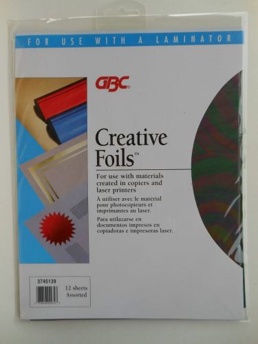 2 Pks Creative Foils GBC 24 Sheets Laminator Colors Red Gold Blue Silver Green