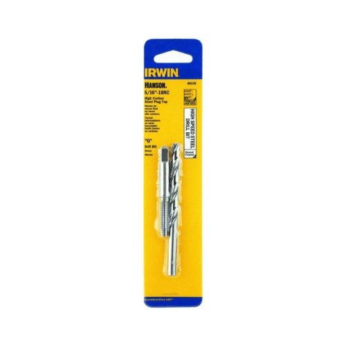 New irwin -80235- 5/16&#034;- 18nc carbon steel plug w/  &#034;g&#034; drill bit for sale
