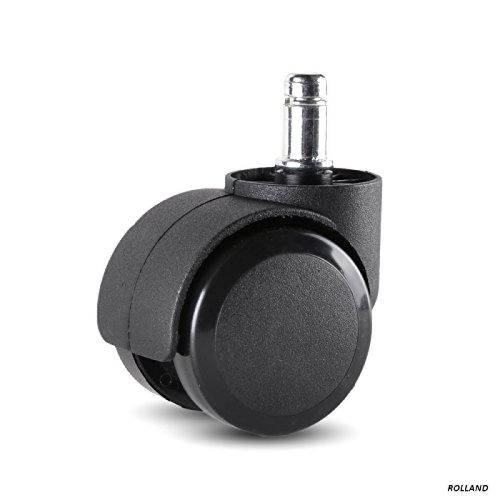 Rolland office chair caster wheel for hardwood floor - stem diameter: 11mm, stem for sale