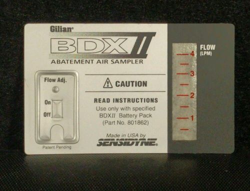 Sensidyne Gilian BDX-II Personal Air Sampling Pump Front Cover