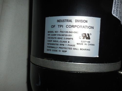 NEW REPLACEMENT MOTOR for TPI ACU 24-PO OSCILLATING PEDESTAL FAN 3 SPD 120V 2.5A