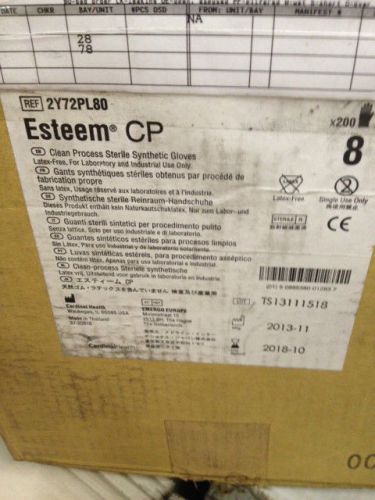 (CASE of 200) 2Y72PL80 ESTEEM CP STERILE POLYISOPRENE GLOVES EXP 10/2018 (NEW)
