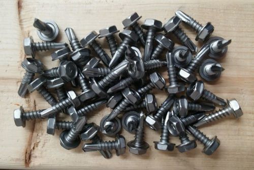 10 x 5/8 hex washer head (5/16) stainless steel self drill screw (qty - 50) for sale