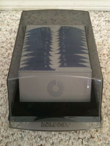 Rolodex VIP-35C Covered Index Card or Business Card File with Blue Tabs