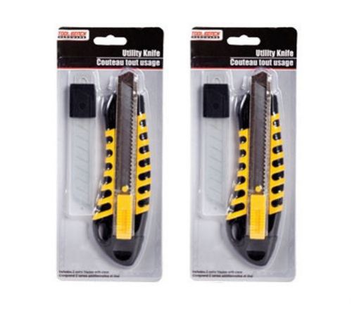 2pcs Soft Grip Utility Knife &gt;&gt; 2 Knives + 6 Blades! (Stanley Knife, Boxcutter)!