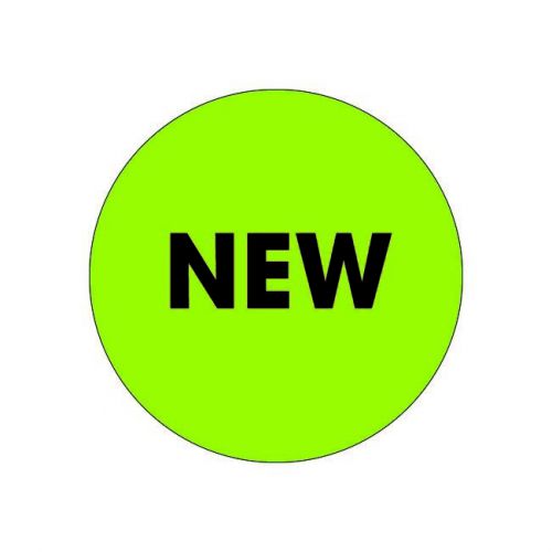 &#034;Tape Logic Labels, &#034;&#034;New&#034;&#034;, 2&#034;&#034; Circle, Fluorescent Green, 500/Roll&#034;