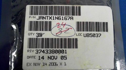 3-PCS TRANSIENT VOLTAGE SURPRESSOR 2-PIN DO-13 MICROSEMI JANTX1N6167A 1N6167