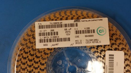 (10 pcs) avx tantalum capacitors - solid smd 10volts 68uf 20% tajy686m010r for sale