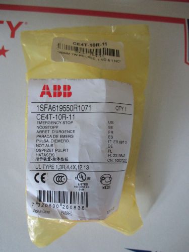 Asea Brown Boveri ABB 1SFA619550R1071 CE4T-10R-11 Emergency Stop Button  NEW