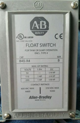 Allen Bradley 840-a4 float switch