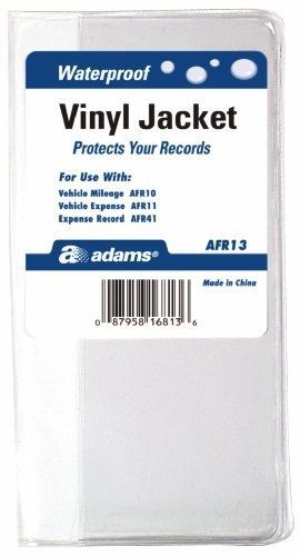 Adams Vehicle Journal Cover, Vinyl, 6.88 x 6.56 Inches, Clear (AFR13)