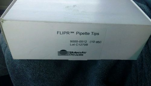 ONE BOX OF 10 RACKS OF MOLECULAR DEVICES 9000-0512 FLIPR 384 PIPETTE TIPS