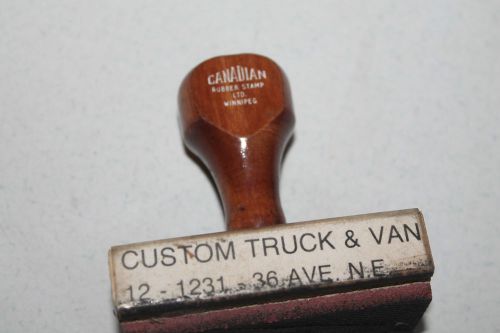 Vintage Rubber Stamp Custom Truck Van Calgary AB Canadian Rubber Stamp Winnipeg