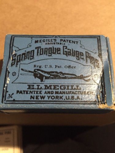 Box 12 Megill&#039;s Patented Spring Tongue Gauge Pins Letterpress Print Press RARE!