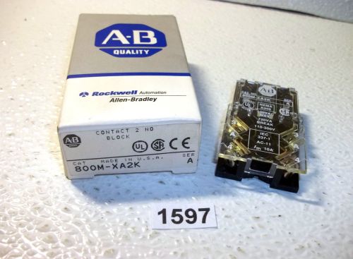 Allen Bradley 800M-XA2K Contact Block 2 N.O.