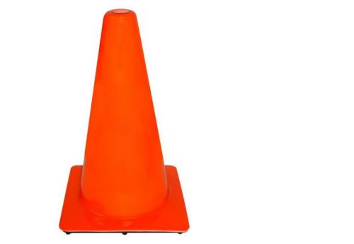 New 18 in. orange extra-heavy pvc non reflective traffic safety cone road safety for sale