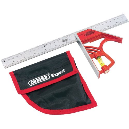 300mm Draper Magnetic Combination Square - Expert With Lock Rule Ruler Angle