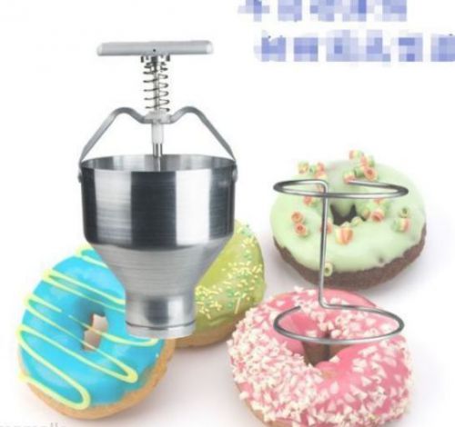 Manual donut depositor medu vada dropper plunger dough batter dispenser hopper e for sale