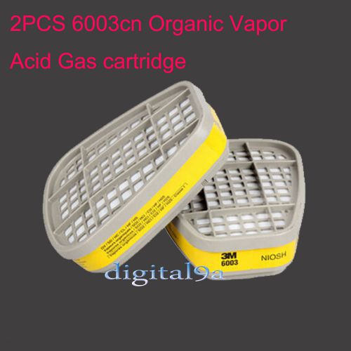 1Pair 6003cn Organic Vapor/Acid Gas cartridge Fr 3M 6000 7000 Series Respirator*