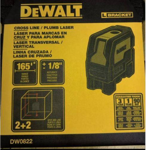 DEWALT Combilaser Self-Leveling Cross Line/Plumb Spot Laser DW0822 DW0822-XJ