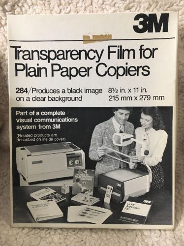 3M Transparency Film for Copiers - 100 Sheet Box Vintage Partial Box