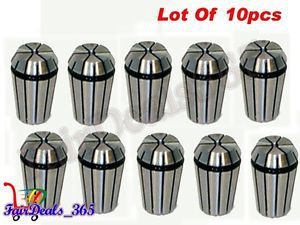 LOT OF 10 PCS ER 40 SPRING COLLET SET (03MM TO 12MM) FOR CNC MACHINE HEAVY DUTY