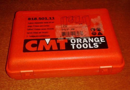 Cmt 3 piece chessmate carbide tipped router bit set 81850111 new made in italy for sale