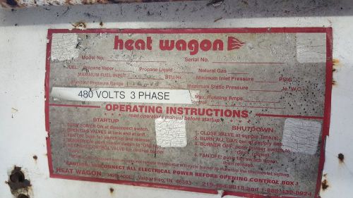 portable heaters, 3 phase 480 volt