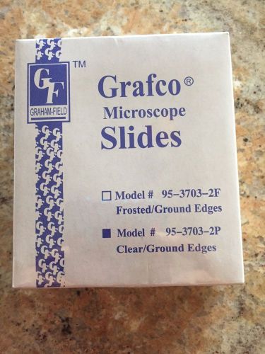 Grafco 3703-2P Clear Ground Edges 1.2mm Thick Microscope Slides 3&#034; x 1&#034; - Qty.72