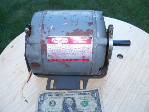 DAYTON SPLIT PHASE 1/3 HP 1725 RPM AC MOTOR 5K261 115VAC