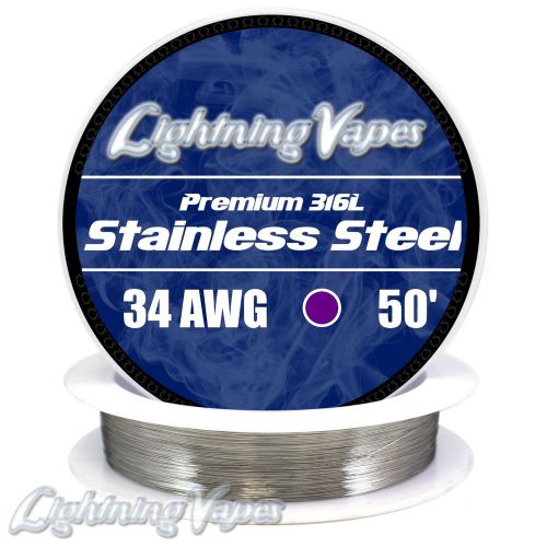 34 AWG Stainless Steel Wire 316L 0.16mm - 50&#039;