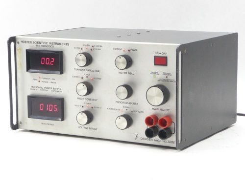 HOEFER SCIENTIFIC INSTRUMENTS PS 2500 DC POWER SUPPLY 0-2500V 0-300MA 0-375WATTS
