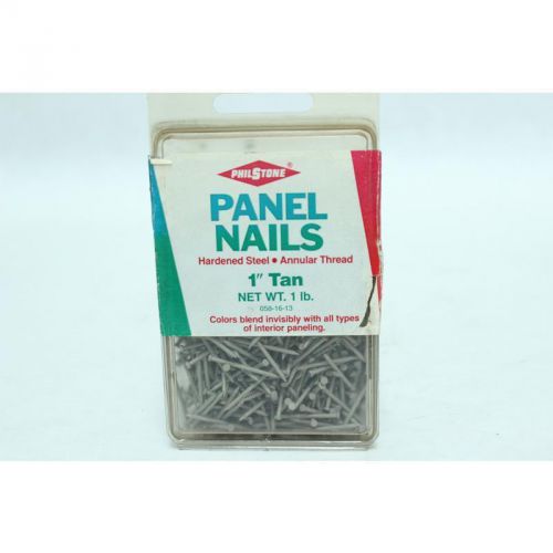 1&#034; Tan Panel Nails, 1lb. Philstone Nails 058-16-13 Tan 042699000695