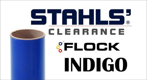 Indigo blue - 12&#034; x 10 yards - stahls&#039; craft roll flock heat transfer vinyl htv for sale