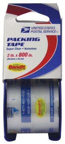 Lepage&#039;s usps clear packing tape on handy bandit dispenser, 2 x 800 inches for sale