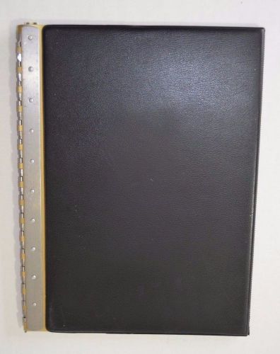 1 Vintage 12.5&#034; x 9.5&#034; Dark Vinyl Safeguard Business Systems Post Binder Black