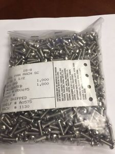 6/32 x 1/2 Pan Phillips Machine Screw 18-8 Stainless Steel 1000 count