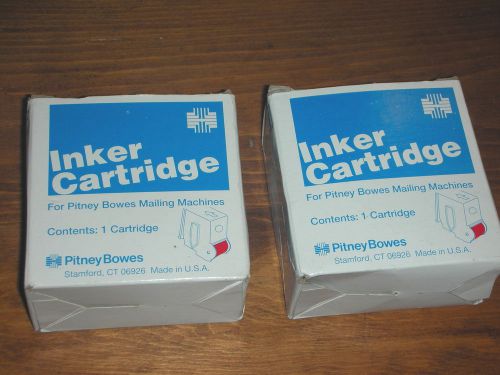 Lot of 2 Pitney Bowes 625-2 RED Inker CARTIDGES for PB E-Series Mailing Machines