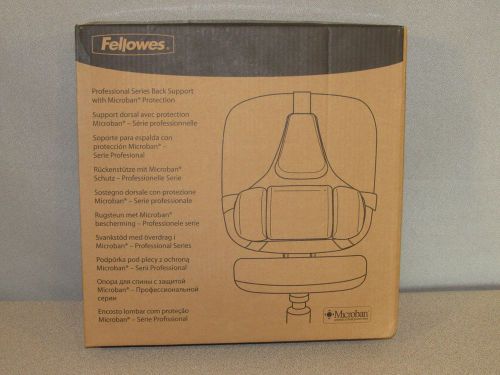 New FELLOWES Professional Series Back Support with Microban Protection