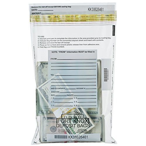 Clear Deposit Bags - 9 x 12 - Box of 100 Bags clear