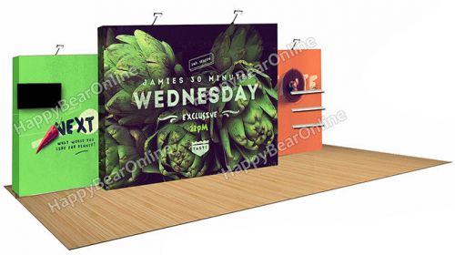 Trade show fabric tension Quick pop-up booth 20 ft TV monitor Shelves (Z-02)