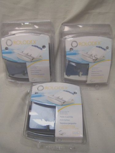 3 NEW ROLODEX PETITE CARD FILES 15352 CARDS 2 1/4&#034; X 4&#034; A-Z CARD FILE &amp; 50 CARDS