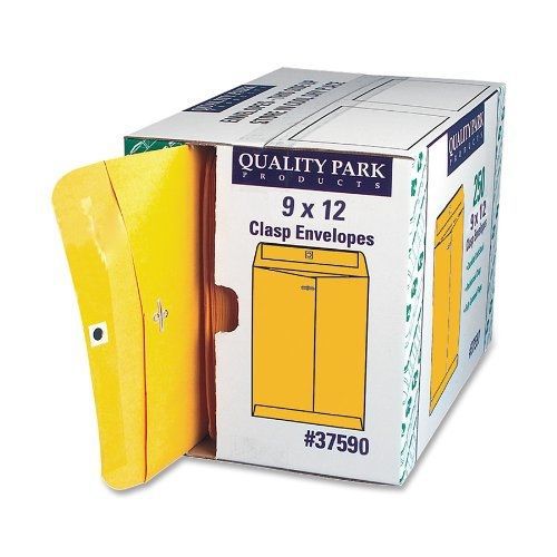 Quality Park Clasp Envelopes, 9 x 12 Inches, 250 Count, Kraft (37590)