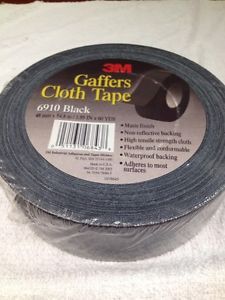 3m 2&#034; 6910 cloth gaffers tape black  1.89 &#034; x 60&#039; (60 yard) for sale