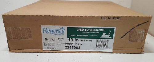 New Regency Green Scrubbing Pads 19&#034;  CASE OF 5