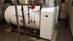 (2) 2011 Cleaver Brooks CLEARFIRE 40 HP/150psi Steam Boilers w/Feed Water Syst..