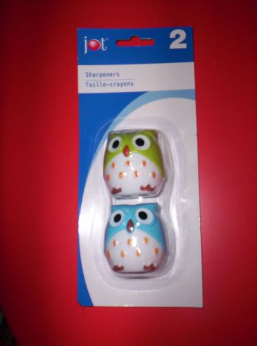 OWL PENCIL SHARPENERS by JOT~~ ONE PACK OF 2 SHARPENERS~~ CUTE !!!