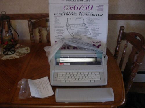 NIB Brother Electronic Typewriter - GX-6750 with Original Box &amp; Instructions