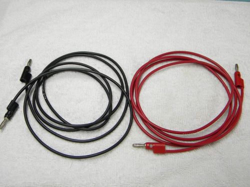 Set of 2, Pomona Banana Plug B-72 Patch Cord, Red+Black, 15 Amp. NEW-NOS