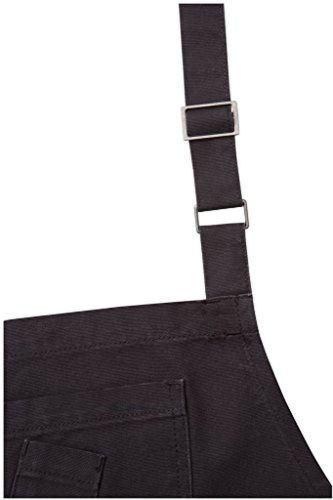 Chef Works ABCKV003-SGY-0 Pigment Dye Canvas Bib Apron, Steel Grey